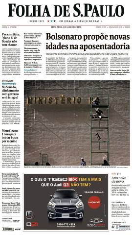 Capa da Edição São Paulo da Folha