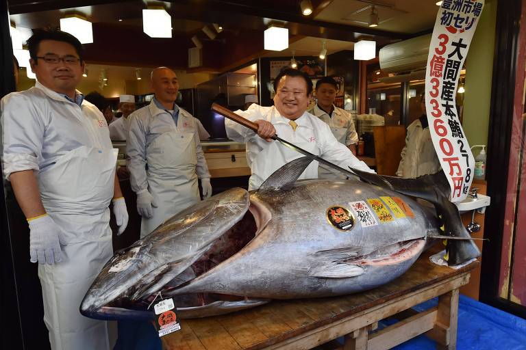 Com preço recorde, atum é leiloado por R$ 11,5 milhões no primeiro pregão do ano no Japão