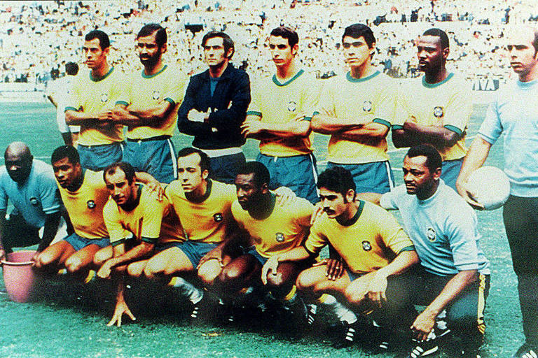 Foto oficial da seleção brasileira que jogou na Copa do Mundo de 1970