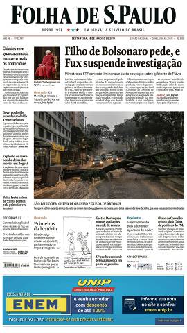 Capa da Edição Nacional da Folha