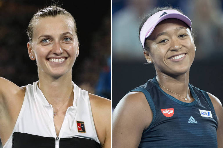 Petra Kvitova e Naomi Osaka, finalistas do Australian Open