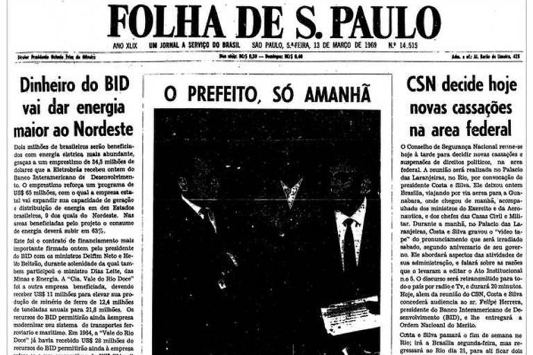 1969: Apurações indicam que Paulo Maluf será o novo prefeito de São Paulo