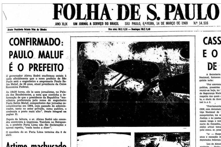 1969: Maluf vai tomar posse como prefeito de São Paulo em abril