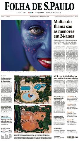 Capa da Edição Nacional da Folha