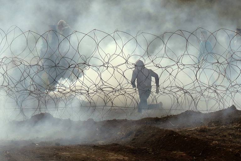 Protestos na faixa de Gaza 