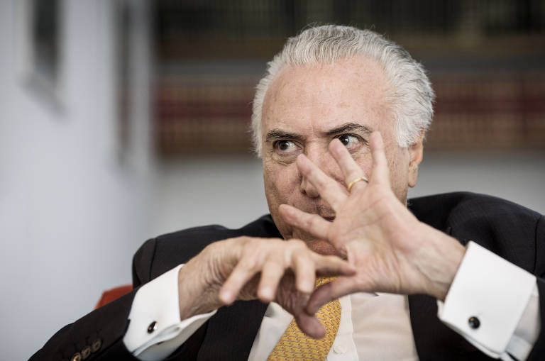 Michel Temer em entrevista à Folha, em abril