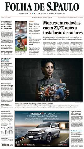 Capa da Edição Nacional da Folha