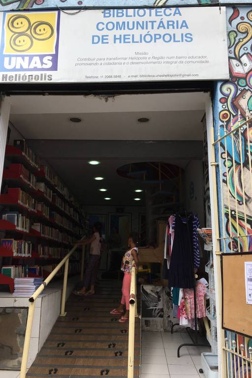 Biblioteca Comunitária de Heliópolis, localizada na zona sul de São Paulo, que foi o primeiro projeto a receber aporte por meio do Pro-Mac, a 'Lei Rouanet de SP'