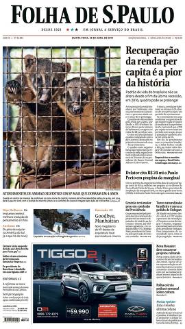 Capa da Edição Nacional da Folha