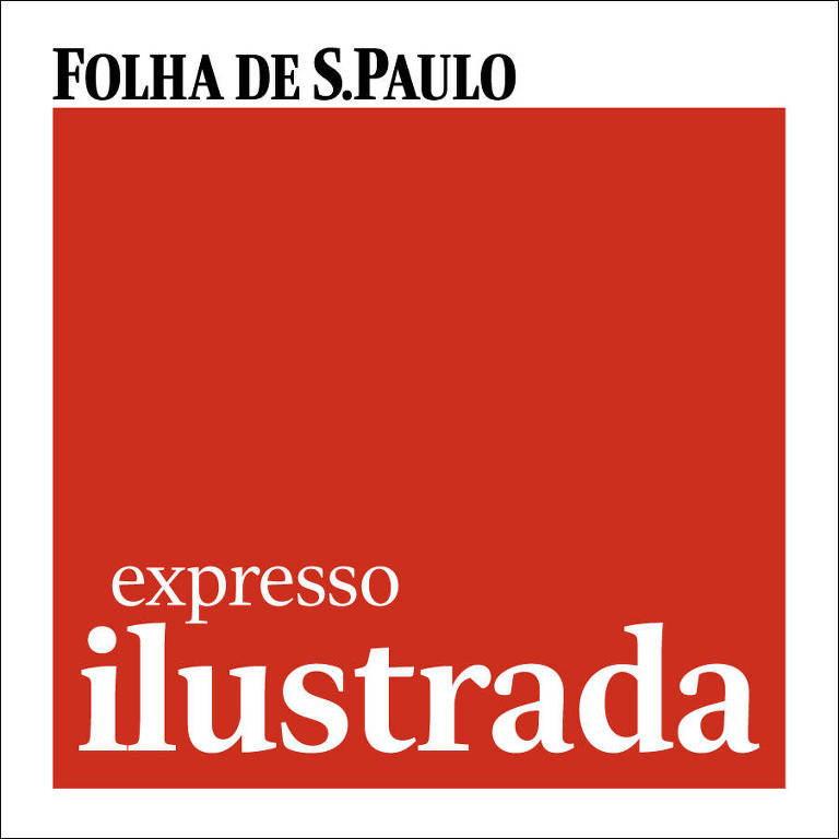 Logo vermelho com os termos "Expresso Ilustrada" escritos em branco