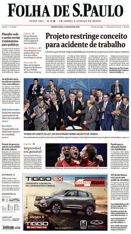 Capa da Edição Nacional da Folha