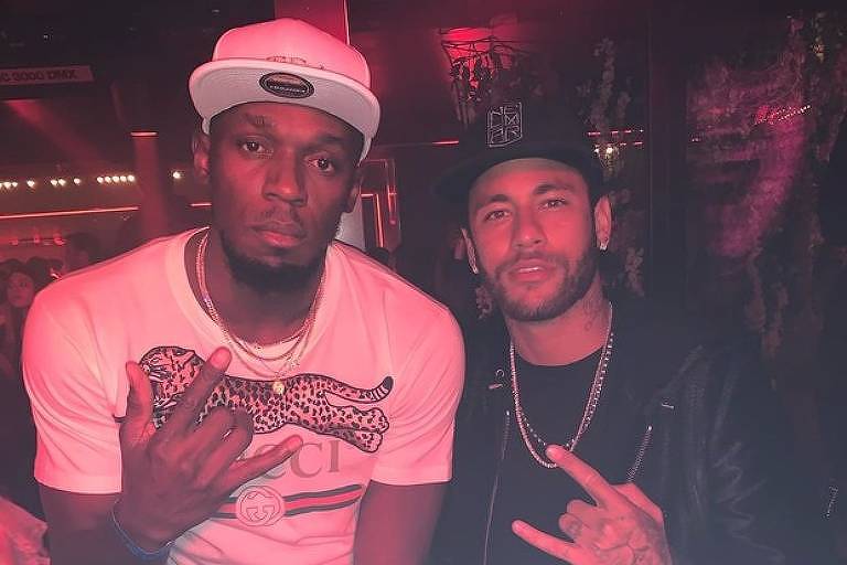 Usain Bolt viaja a Paris e encontra Neymar: 'Precisava encontrar o maior dos craques'