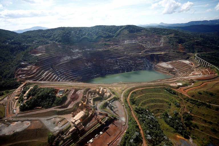 A barragem da mina Gongo Soco, da Vale, em Barão de Cocais (MG)