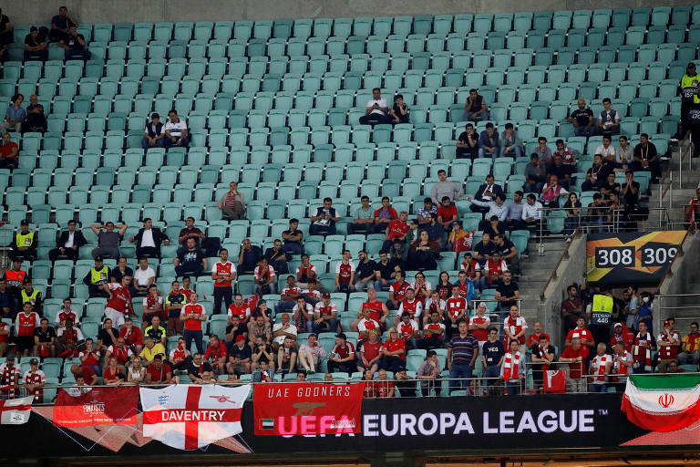 Com final na Ásia, Liga Europa não lota estádio em Baku