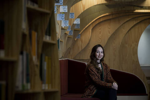 SAO PAULO - SP - BRASIL, 03-06-2019, 15h30: CADERNO DE PÓS-GRADUAÇÃO. Retrato de Angelica Salado, que faz pós-graduação híbrida (parte online e parte presencial) na ESPM em Neurociência do Consumo.  (Foto: Adriano Vizoni/Folhapress, FOTOGRAFIA) ***EXCLUSIVO FSP***