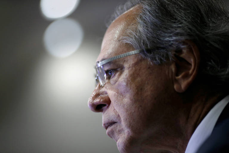 O ministro da Economia, Paulo Guedes, durante seminário em Brasília, em maio deste ano
