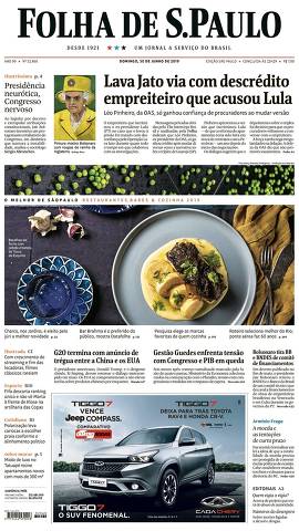 Capa da Edição São Paulo da Folha