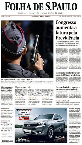 Capa da Edição São Paulo da Folha