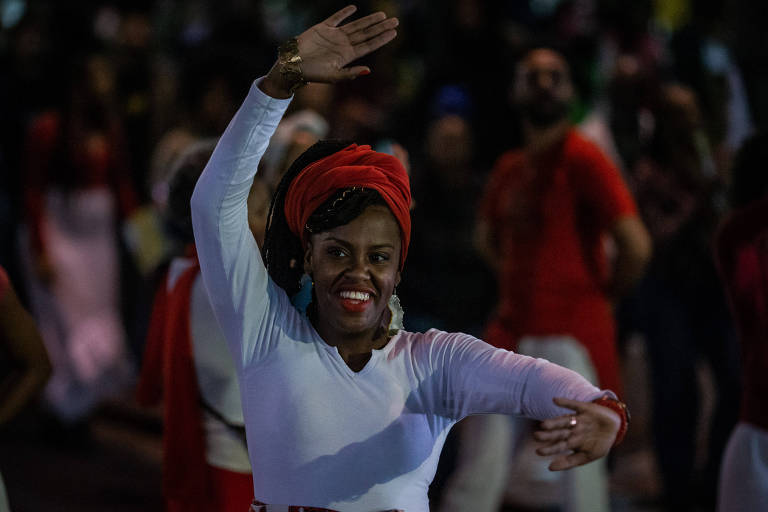 Ato no centro de SP promovido por movimento de mulheres negras