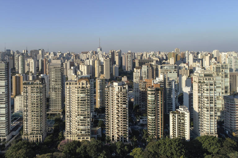 Vista área de prédios de São Paulo