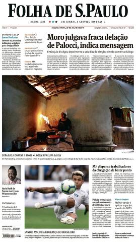 Capa da Edição Nacional da Folha