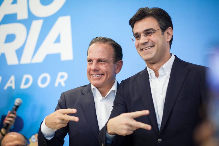 João Doria (PSDB) e seu vice, Rodrigo Garcia (DEM)
