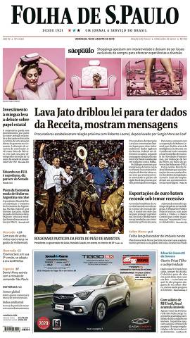 Capa da Edição São Paulo da Folha