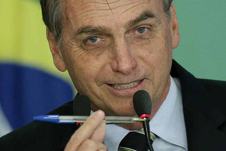 O presidente Jair Bolsonaro, no Palácio do Planalto