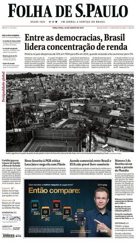 Capa da Edição São Paulo da Folha