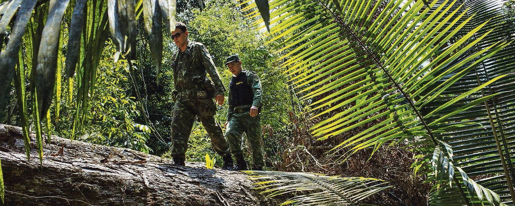 militares em floresta