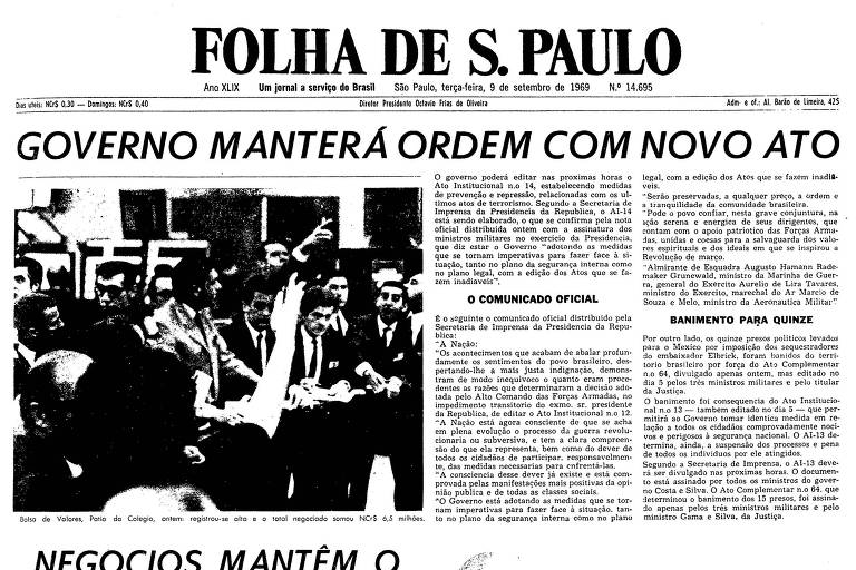 1969: Maluf afirma que o povo se uniu aos representantes das Forças Armadas