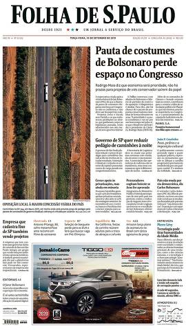 Capa da Edição São Paulo da Folha