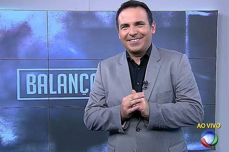 Reinaldo Gottino na apresentação do Balanço Geral, em São Paulo 