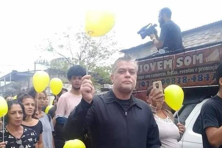 Fábio Assunção vai a protesto contra morte de Ágatha no Rio e retrata descaso ao Alemão