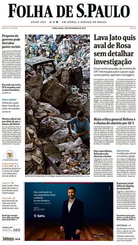 Capa da Edição Nacional da Folha