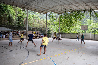 RIO DE JANEIRO, RJ, 07.11.2019: A escola municipal Abdre Urani ocupa um antigo galpao desapropriado pela prefeitura do Rio e desde 2013 e uma das 6 no Brasil que integram o Programa Nova Escola. A escola possui modelo de aprendizagem baseado na responsabi