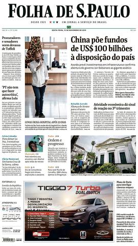 Capa da Edição Nacional da Folha