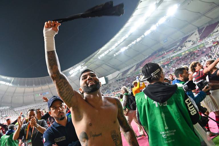Gabriel comemora vitória sobre o Al Hilal na semifinal do Mundial