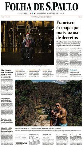 Capa da Edição Nacional da Folha