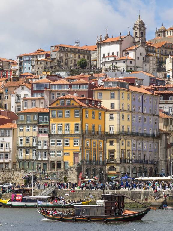 Região da Ribeira, nas margens no rio Douro, no Porto, em Portugal