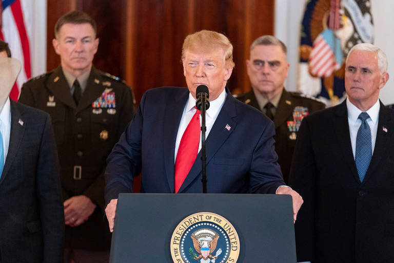 Donald Trump, então presidente dos Estados Unidos, em foto tirada por Shealah Craighead