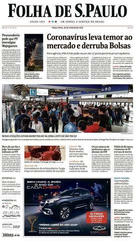 Capa da Edição Nacional da Folha