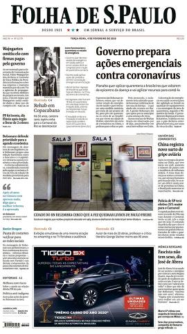 Capa da Edição Nacional da Folha