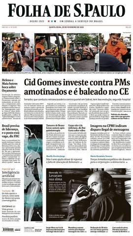 Capa da Edição Nacional da Folha