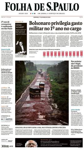 Capa da Edição Nacional da Folha