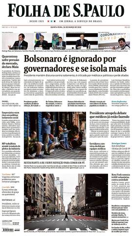 Capa da Edição Nacional da Folha