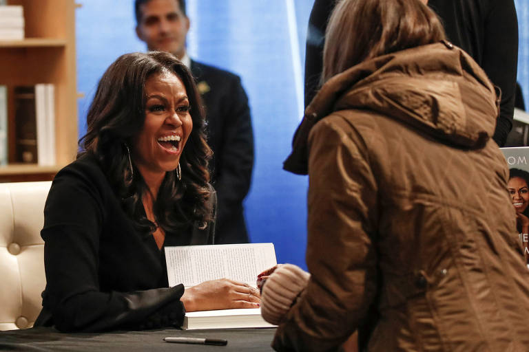 Michelle Obama durante lançamento do livro 'Minha História'