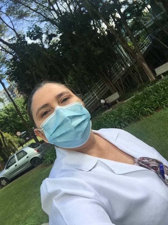 A enfermeira Katia Simone Cruz Azevedo