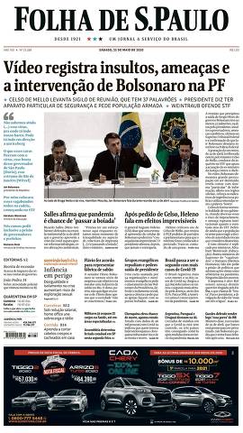 Capa da Edição Nacional da Folha