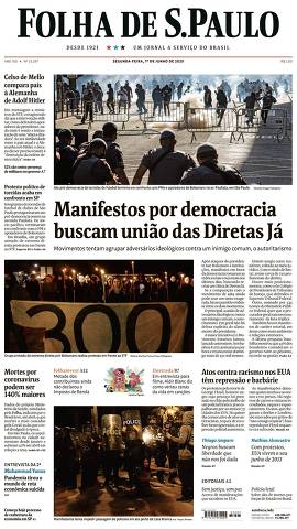 Capa da Edição Nacional da Folha